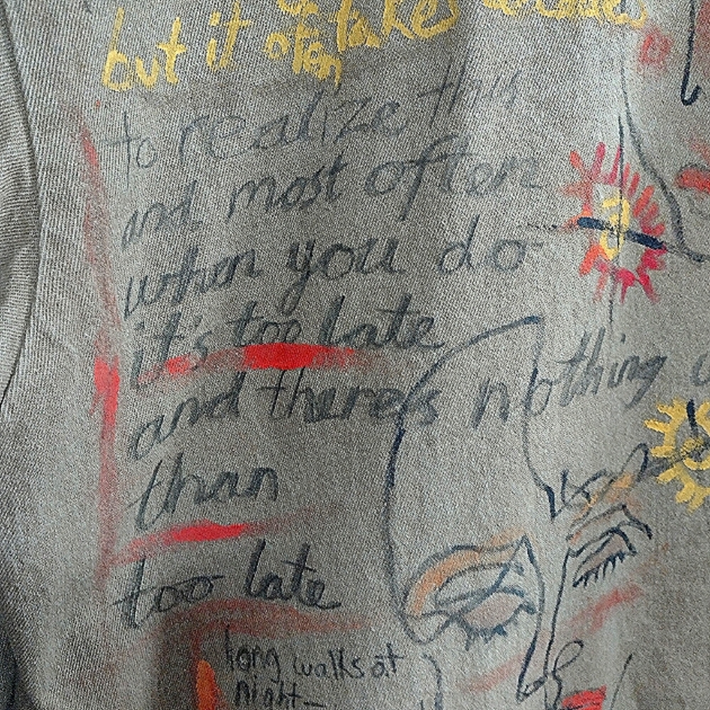 Men's  Custom Hand Painted/ Graffiti Prison Issued Jacket - Picture 5 of 12